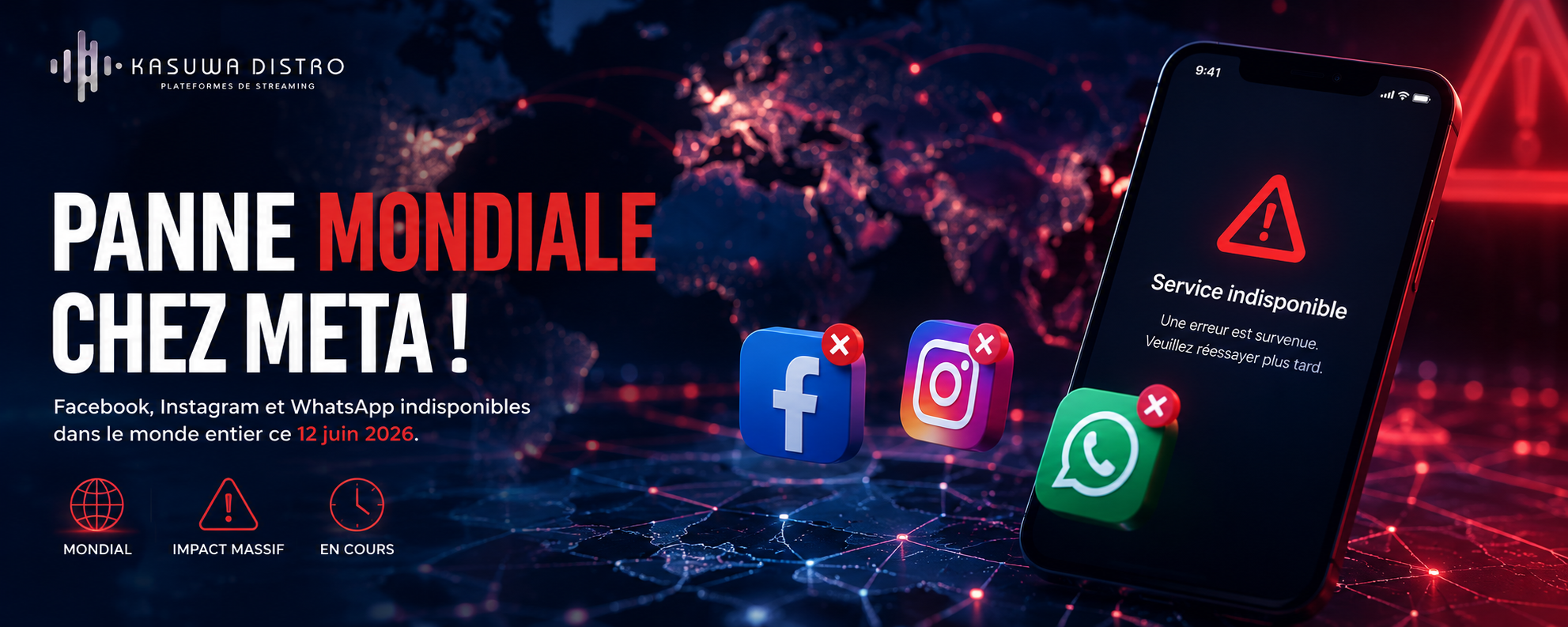 Panne mondiale chez Meta : Facebook, Instagram et WhatsApp touchés par une interruption majeure