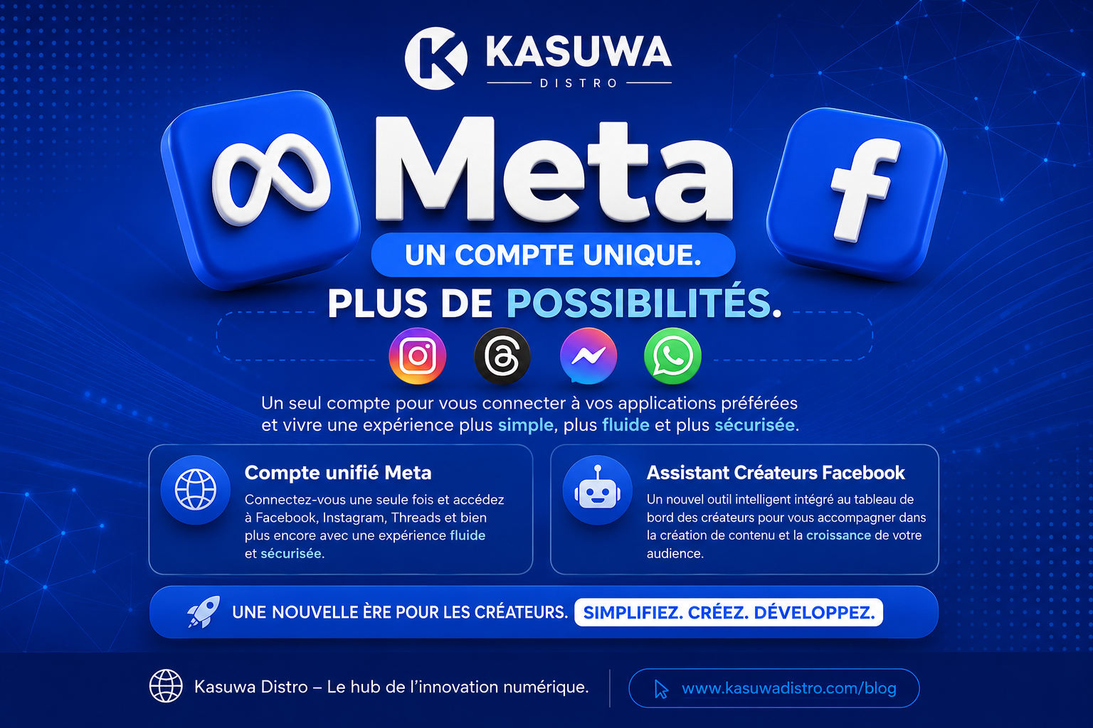Meta unifie ses plateformes | Facebook lance un Assistant Créateurs intelligent