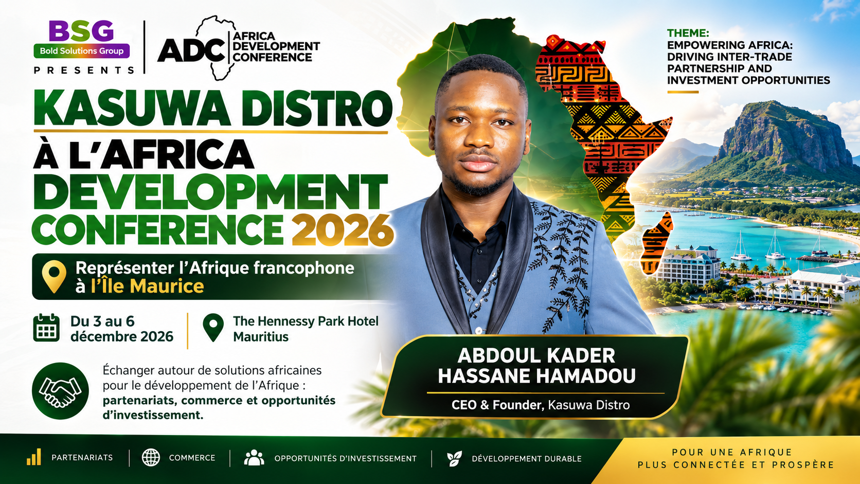 Kasuwa Distro à l’Africa Development Conference 2026 : représenter l’Afrique francophone et promouvoir les solutions africaines
